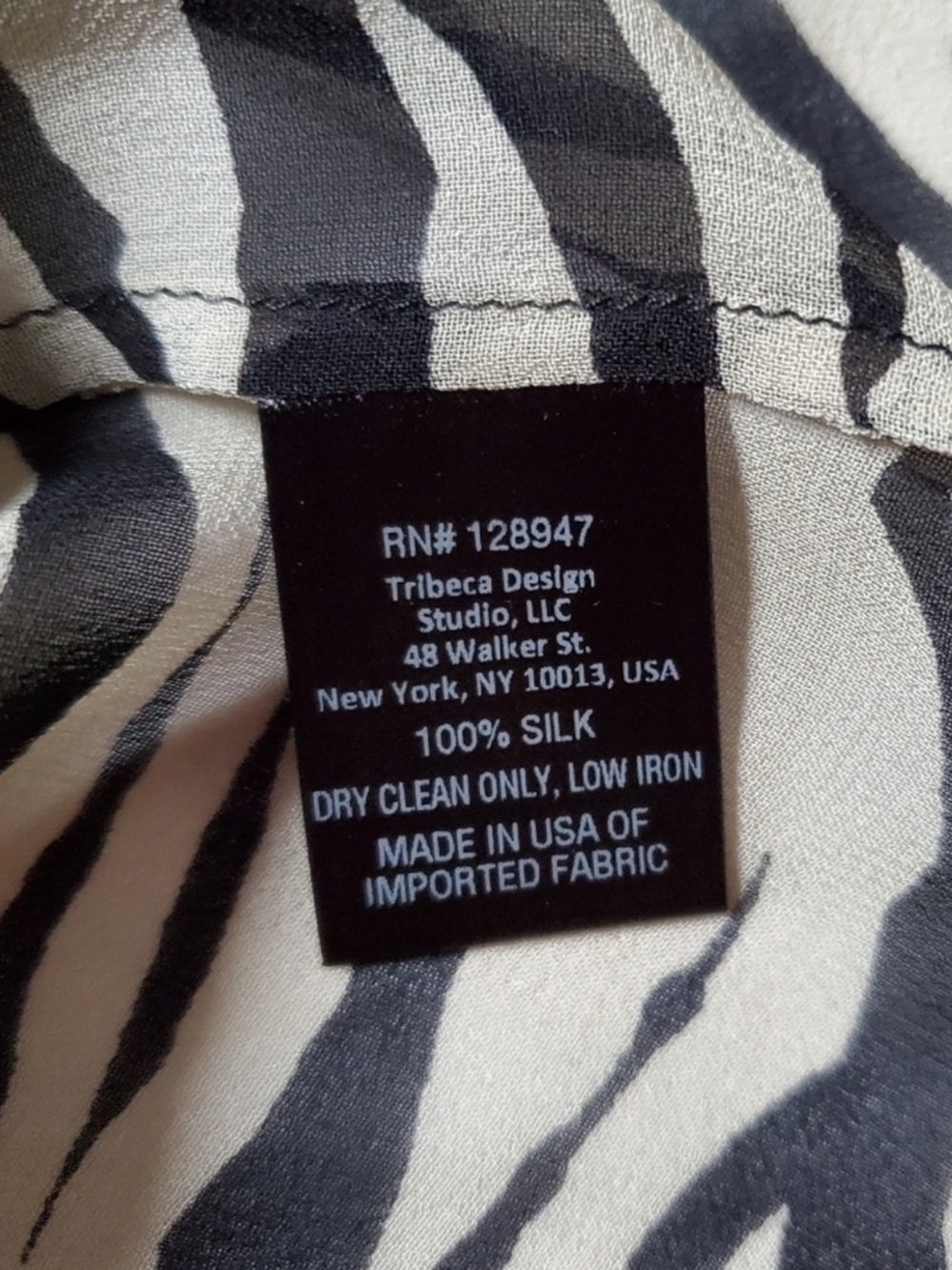 Nili Lotan “ Sadie Tank “ Bengal Tiger Sheer Zebra SILK Top Blouse Black Cream M - Picture 10 of 16